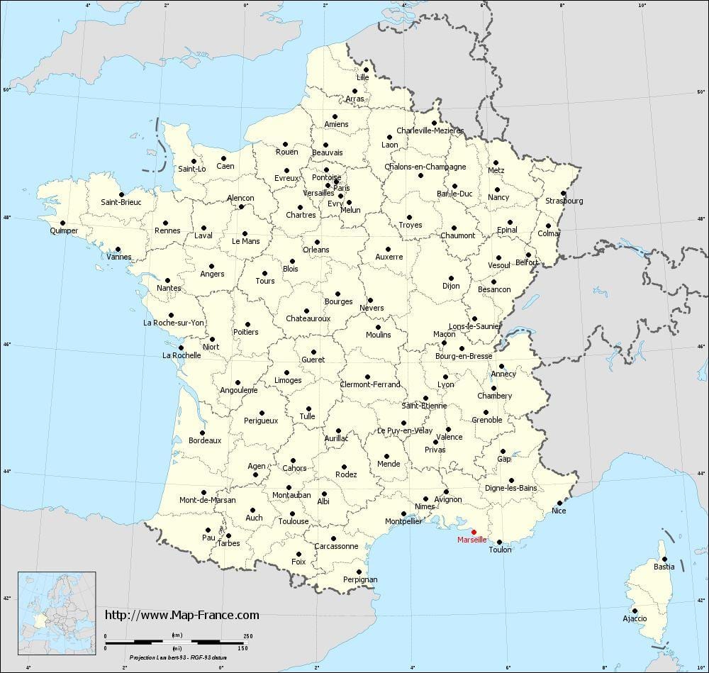 Марсилия на картата
